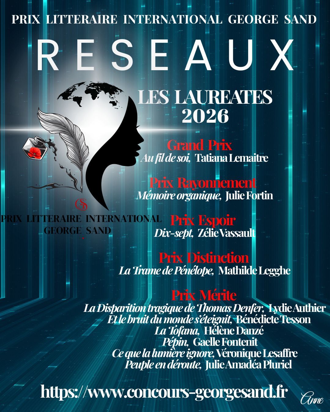 PLIGS 2026. LES LAUREATES du RESEAU GEORGE SAND