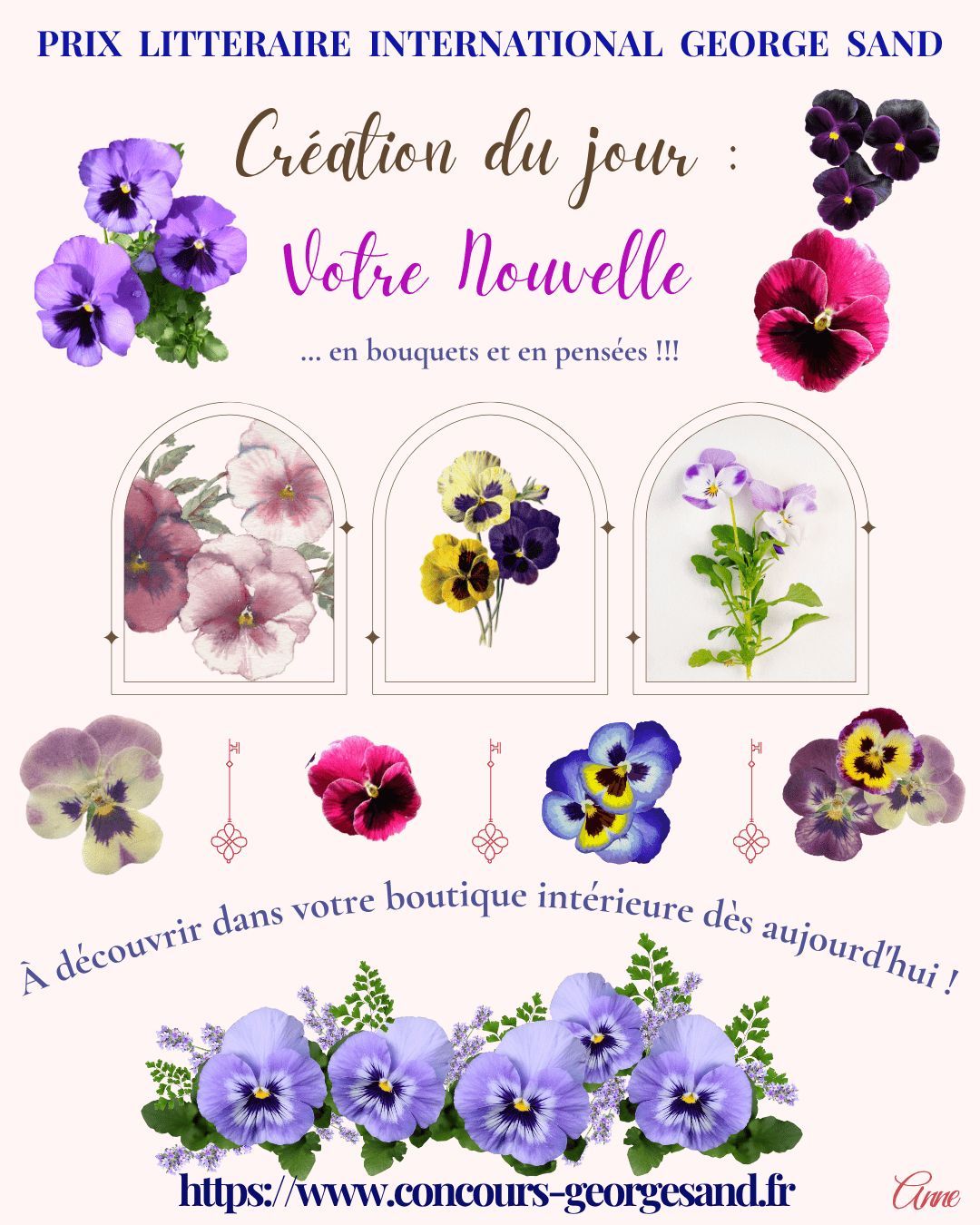 PLIGS 2025. Création du jour. Votre Nouvelle en bouquets et en pensées !!! 