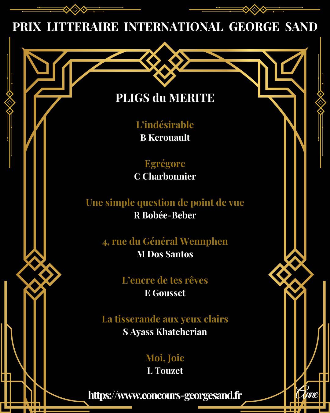 PLIGS du MERITE 2025 