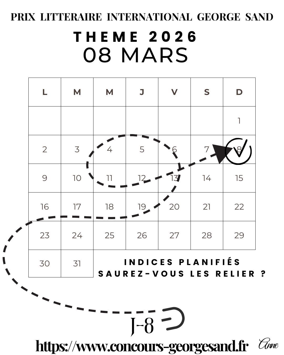 PLIGS 2026 Indices planifiés. Saurez-vous les relier?