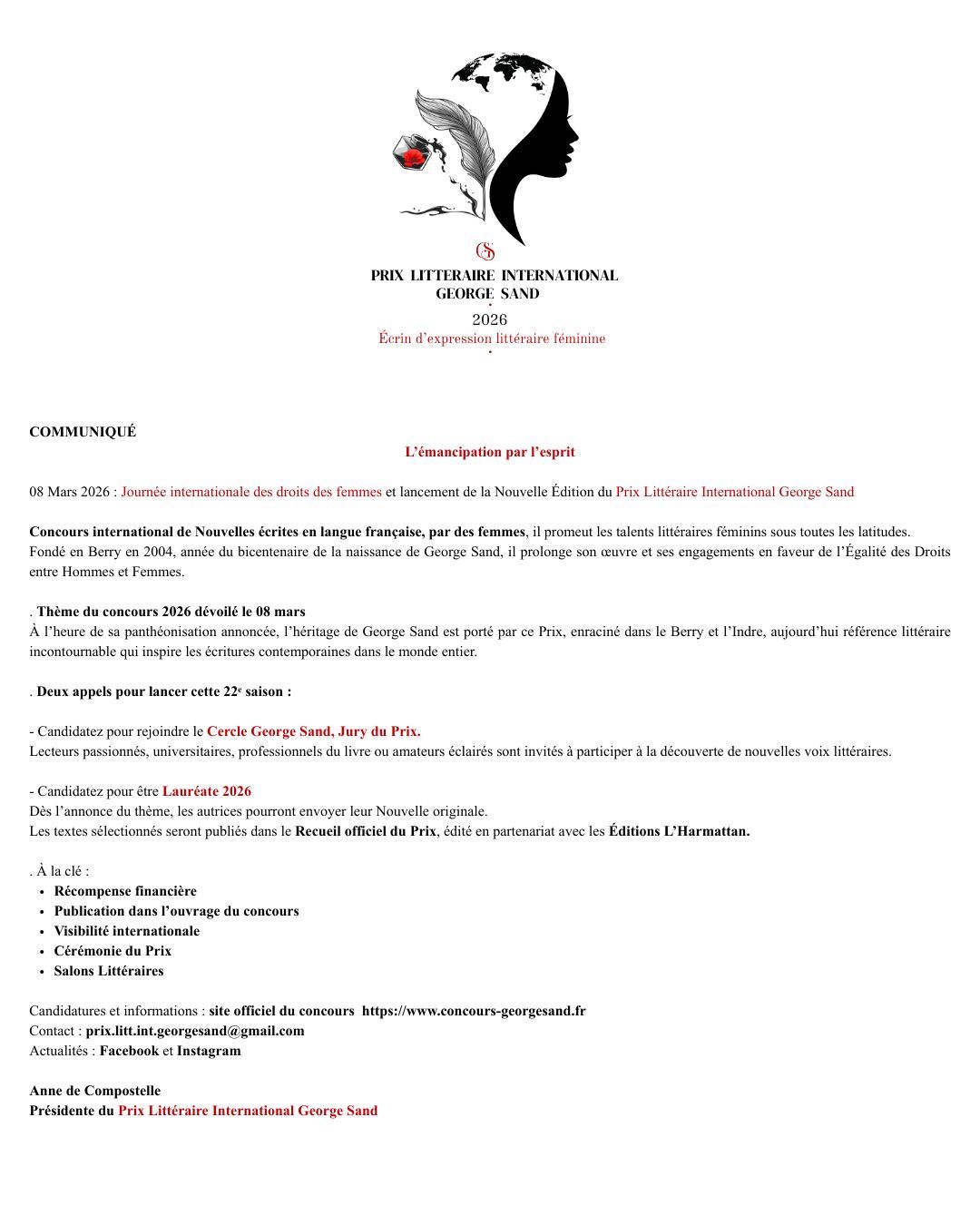 PLIGS COMMUNIQUE: ANNONCE OFFICIELLE